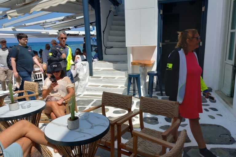 Van Athene: Mykonos-dagtrip per veerbootMykonos-dagtrip met pick-up met ontmoetingspunten