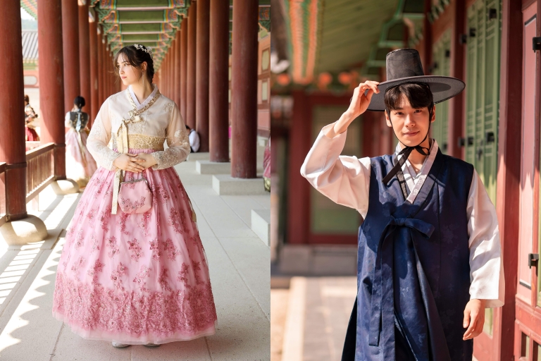 Séoul : Palais Gyeongbok avec Gigibebe Hanbok RentalLocation à la journée