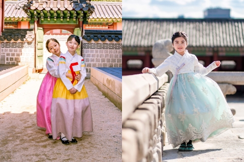 Seoul: Gyeongbok-Palast mit Gigibebe Hanbok-Verleih2-Stunden-Miete
