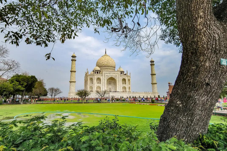 Visite privée du Taj Mahal au lever du soleil : Journée au Fort d'Agra Baby TajGuide et voiture - sans petit déjeuner ni billets d'entrée