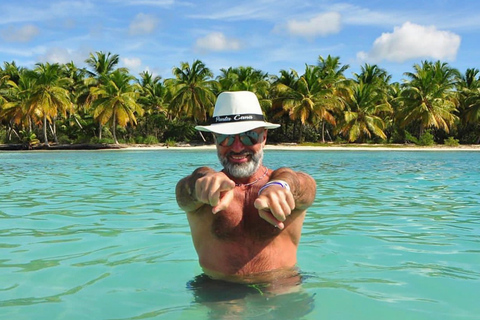 Visite de l'île de Saona en bateau à moteur et en catamaran (formule tout compris)