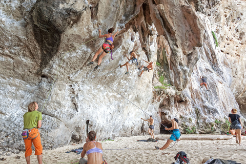 Krabi: Halbtages-Kletterkurs am Railay BeachHotelabholung in Ao Nang und Krabi Stadt