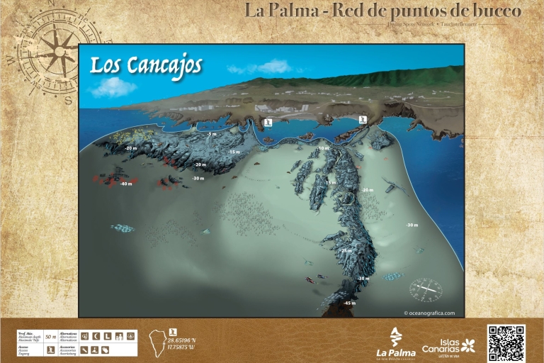 La Palma : Excursión de snorkel en Los CancajosExcursión de snorkel Los Cancajos La Palma