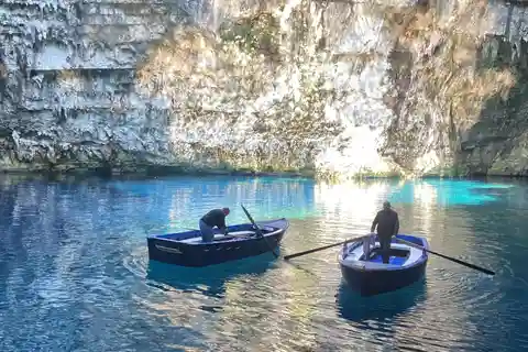 Melissani lake - Myrtos beach swimming