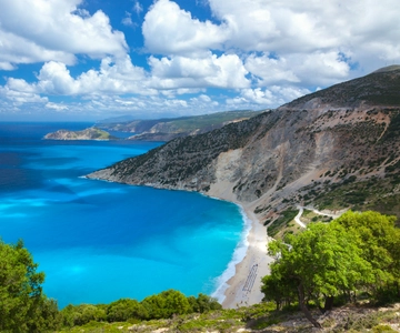 From Argostoli: Melissani Lake and Myrtos Beach Guided Tour