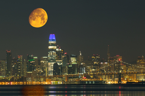 San Francisco: City Lights Sail Under the Full Moon