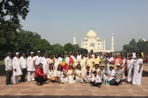 New Delhi: privé Taj Mahal-dagtrip met de Gatimaan-trein1e AC-bedrijfsstoelwagen