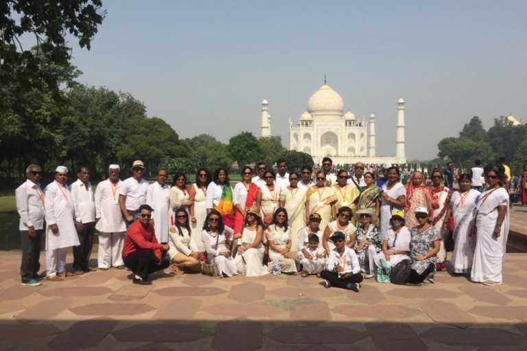 New Delhi: privé Taj Mahal-dagtrip met de Gatimaan-trein1e AC-bedrijfsstoelwagen