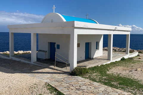 Cape Greco: zeegrotten, brug van geliefden met barbecue