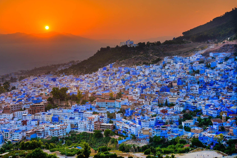 From Tangier: Transfer to Fez via Chefchaouen and Volubilis