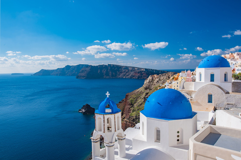 Depuis la Crète : Visite guidée d'une journée à SantorinSantorin : Croisière d'une journée et visite guidée - Port d'Héraklion