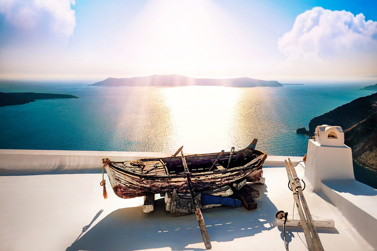 Depuis la Crète : Visite guidée d'une journée à SantorinSantorin : Croisière d'une journée et visite guidée - Port d'Héraklion