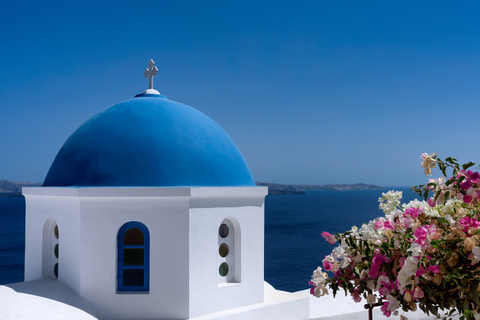 Depuis la Crète : Visite guidée d'une journée à SantorinSantorin : Croisière d'une journée et visite guidée - Port d'Héraklion