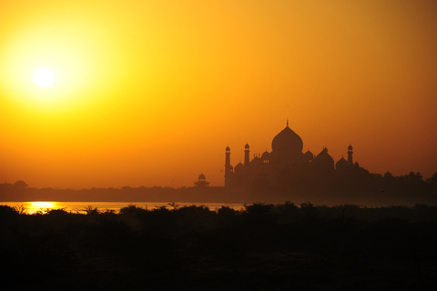 De Délhi: Viagem de um dia particular ao nascer do sol do Taj Mahal e ao Forte de AgraExcursão particular saindo de Délhi com carro, almoço, entrada e guia