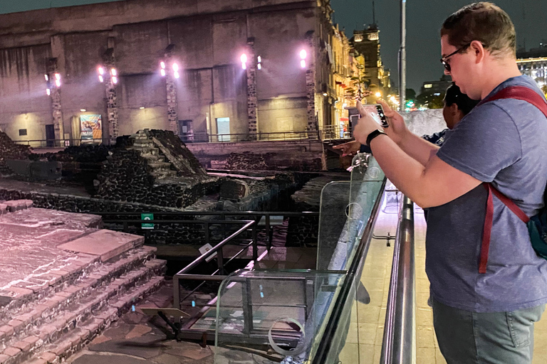 Mexico City at Night Walking tour with optional Torre Latino Private Tour with Torre Latino Viewpoint