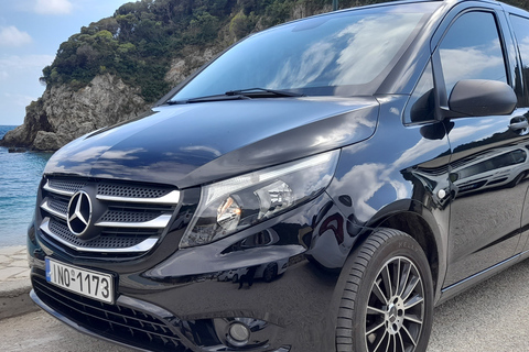 Corfu Private Transfers from/to Airport with Minivan Zone 2: Arrival or Departure Transfer