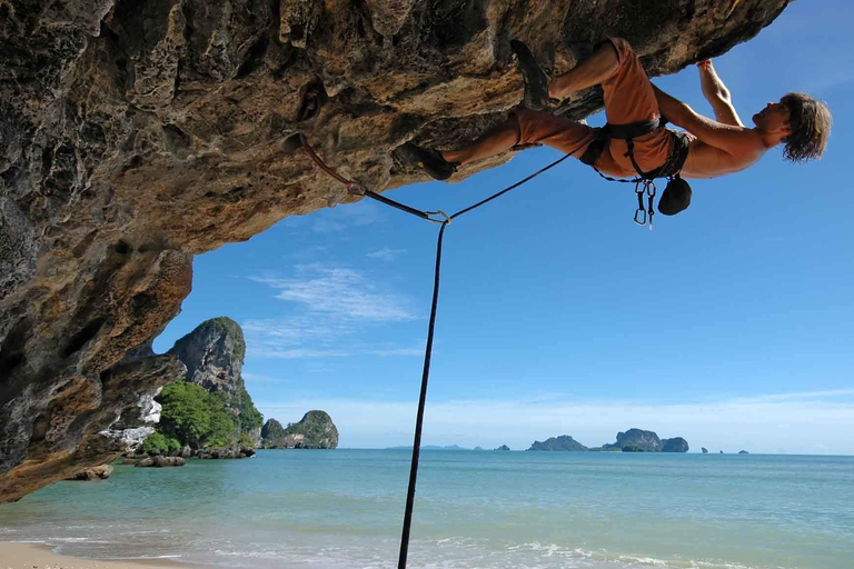 Krabi: Full-Day Rock Climbing Course at Railay Beach Hotel round-trip from/to Klong Muang & Tubkaek Beach