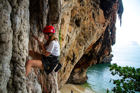 Krabi: Full-Day Rock Climbing Course at Railay Beach Hotel round-trip from/to Klong Muang & Tubkaek Beach