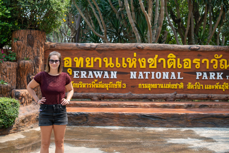 Bangkok: santuario de elefantes y cascada de ErawanTour privado desde Bangkok