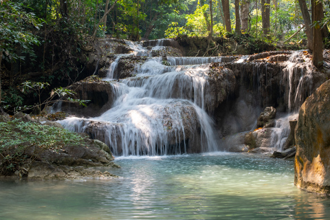 Bangkok: Elephant Sanctuary & Erawan Waterfall Tour Private Tour from Bangkok