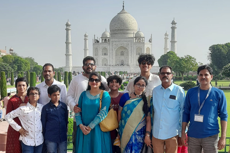 Desde Delhi: Excursión de un día sin colas al Taj Mahal y al Fuerte de AgraPaquete Todo Incluido