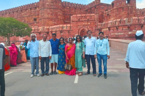 Desde Delhi: Excursión de un día sin colas al Taj Mahal y al Fuerte de AgraPaquete Todo Incluido