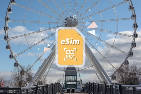 Montreal: Kanada i USA Roaming eSIM3 GB/5 dni