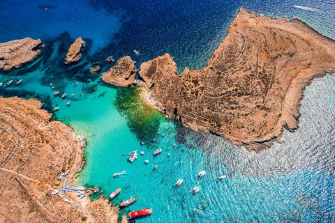 Au départ de Sliema : Gozo, Comino et le Blue Lagoon : excursion en bateau et en bus