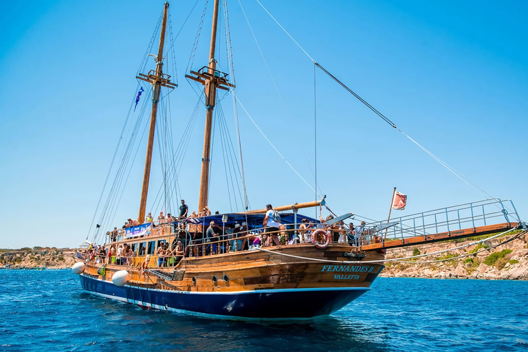 Sliema: Gozo, Comino & Blue Lagoon Gullet Cruise with Lunch