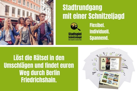 Berlin: Schnitzeljagd durch FriedrichshainSchnitzeljagd-Box Berlin – Versand innerhalb Deutschlands