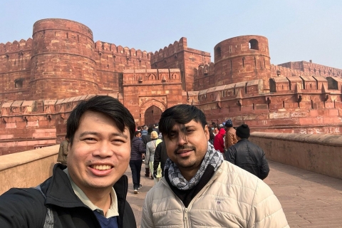 Ab Delhi: Taj Mahal & Agra Fort Tagestour mit 5-Sterne-MittagessenTour mit AC Auto, Fahrer, Reiseführer, Eintritt & Mahlzeit im 5-Sterne Hotel