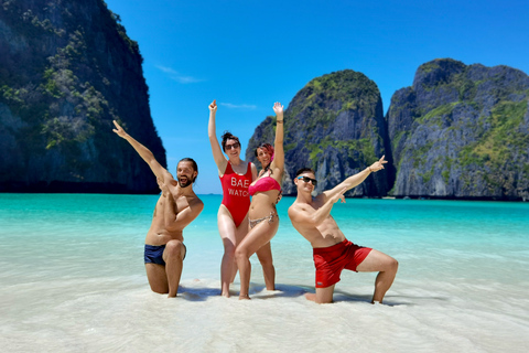 Depuis Phuket : Excursion d'une journée à Phi Phi avec visite privée à bord d'une longue queueDepuis Phuket : Excursion d'une journée à Phi Phi avec un tour privé en longue queue