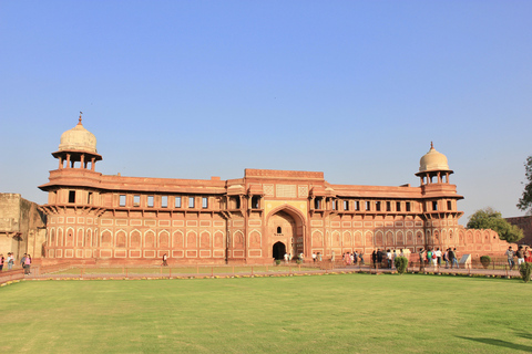 From Delhi: Taj mahal, Agra Fort, Fatehpur Sikri Tour by Car Car + Guide + Monuments Tickets + Lunch