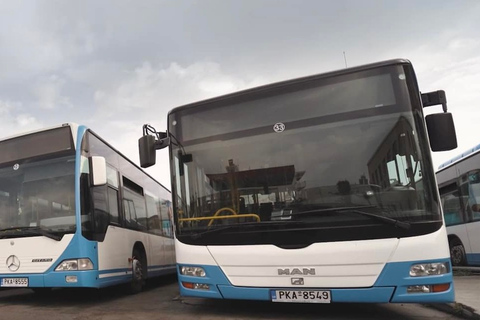 Rodas: Traslado en autobús a/desde el aeropuerto de RodasDe Rodas al aeropuerto de Rodas