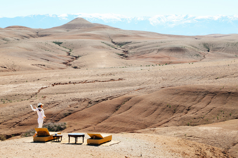 Cena magica nel deserto di Agafay e tramonto da Marrakech