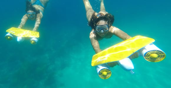 From Sesimbra: Sea Scooter Snorkeling boat Tour