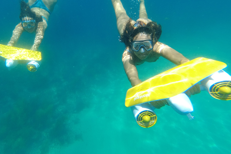 De Sesimbra: Exclusivo!!! Passeio de barco com snorkel e scooter no marDe Sesimbra: Novidade! Experiência de mergulho com scooter no mar