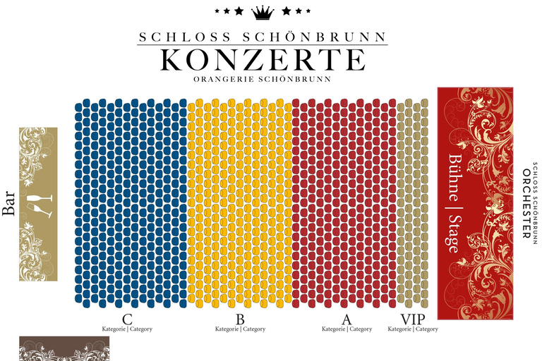 Wien: Ingång till Schönbrunn Entré till Schönbrunn-palatset efter arbetstid och biljett till konsertSittplatser i kategori C