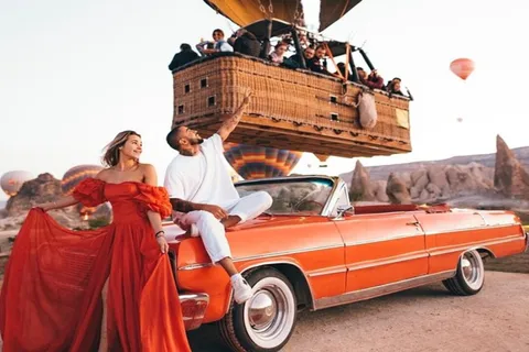 Klassieke autotour & fotoshoot in Cappadocië & 1 huurjurk