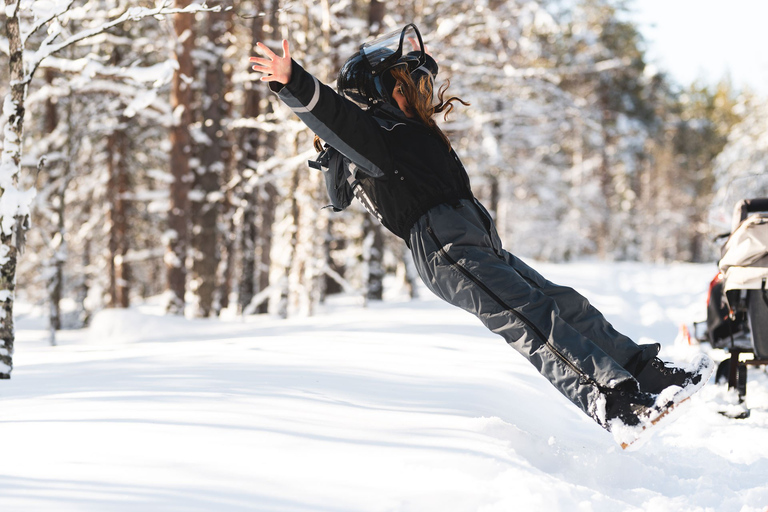 Rovaniemi: Family Snowmobile Safari Shared Driving, 2 Adults on 1 Snowmobile