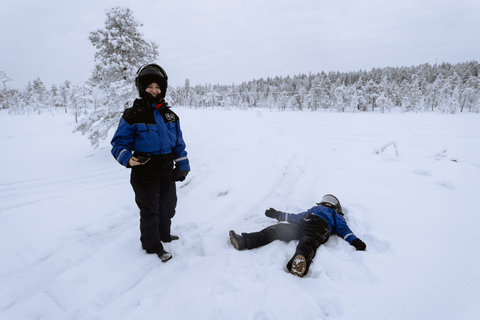 Rovaniemi: Family Snowmobile Safari Shared Driving, 2 Adults on 1 Snowmobile