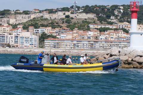 Balade en bateau à Sete sur l'ile singulière 1h