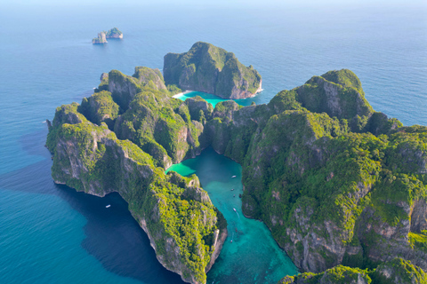 Depuis Phuket : Excursion d'une journée à Phi Phi avec visite privée à bord d'une longue queueDepuis Phuket : Excursion d'une journée à Phi Phi avec un tour privé en longue queue