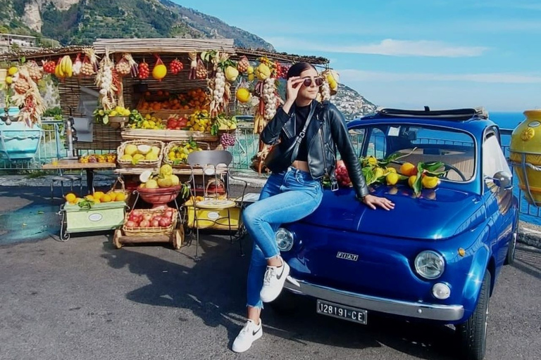 Positano/Praiano : visite privée de l&#039;emblématique Fiat 500 sur la côte amalfitaine