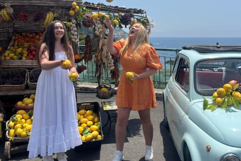 Positano/Praiano: Iconische Fiat 500 privétour langs de Amalfikust