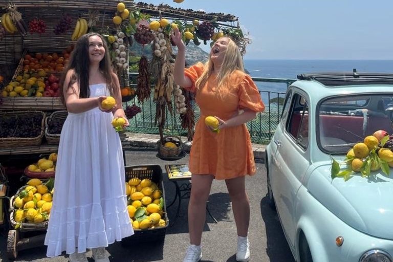 Positano/Praiano: Iconische Fiat 500 privétour langs de Amalfikust