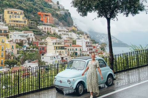 Positano/Praiano: Ikonisk Fiat 500 Privat rundtur på Amalfikusten