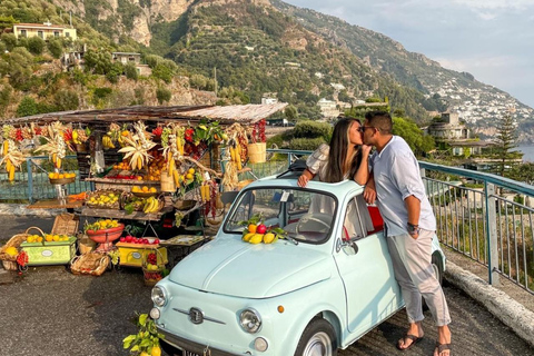 Positano/Praiano : visite privée de l&#039;emblématique Fiat 500 sur la côte amalfitaine