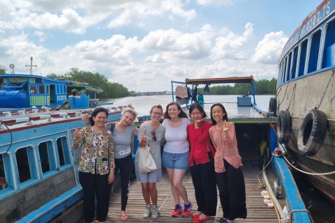 Excursion d'une journée au Mékong : Nourriture, Moto, Bateau en petit groupe