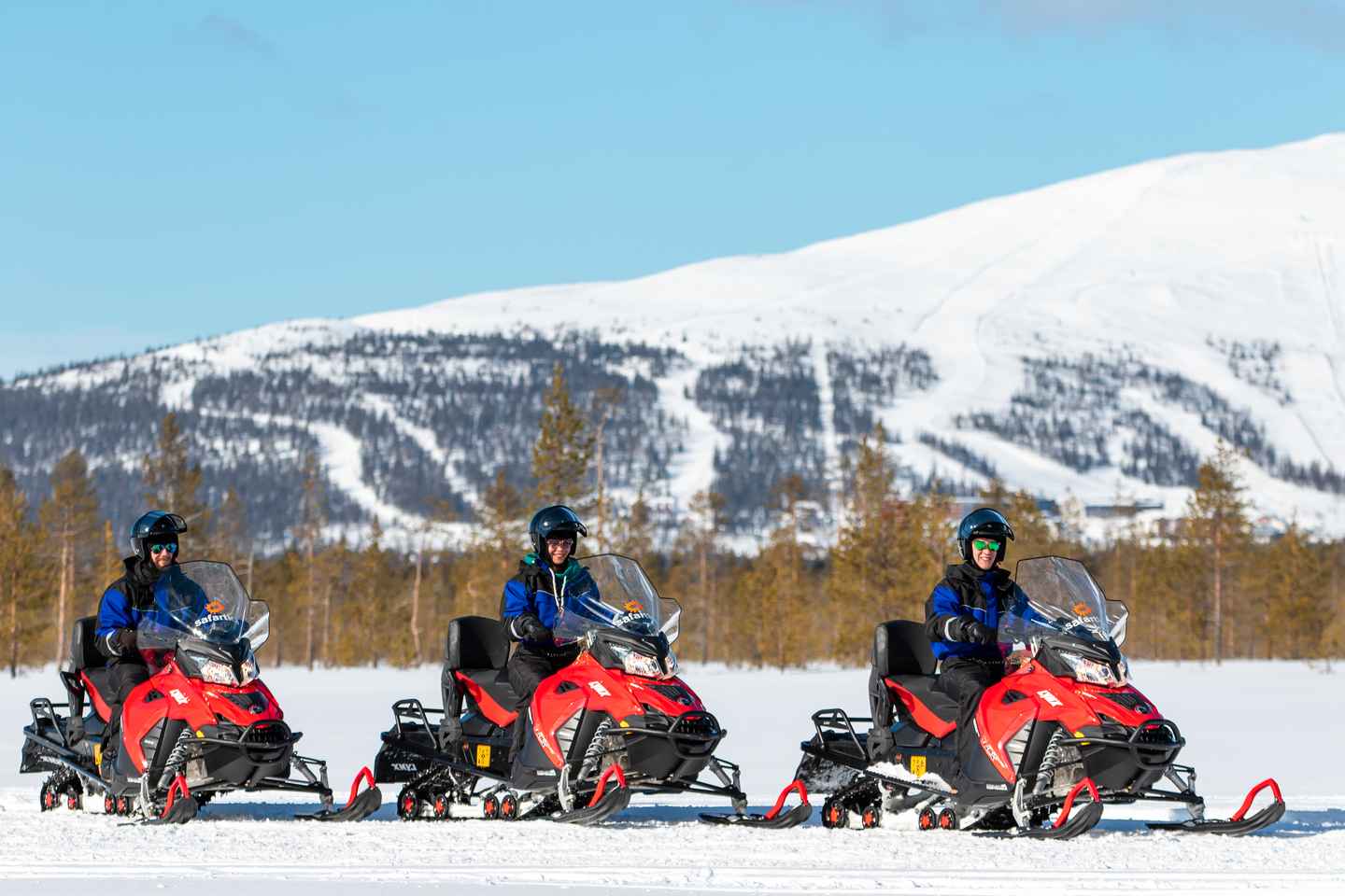Ylläs: Snowmobile Adventure with Ice Fishing